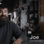 The Blind Pig co-owner, Joe Malcoun, seen in a recent TV ad released by Joe Biden's presidential campaign.